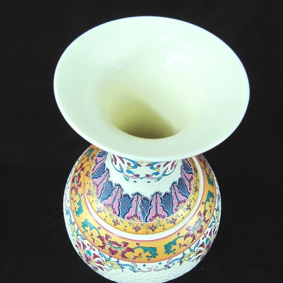 Chinese reticulated 2pc Porcelain Vase Vintage blue white floral bird - Picture 3 of 9